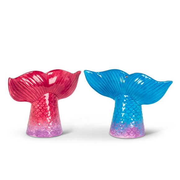 Mermaid Tail Ceramic Salt & Pepper Shakers - Picture 2 of 3